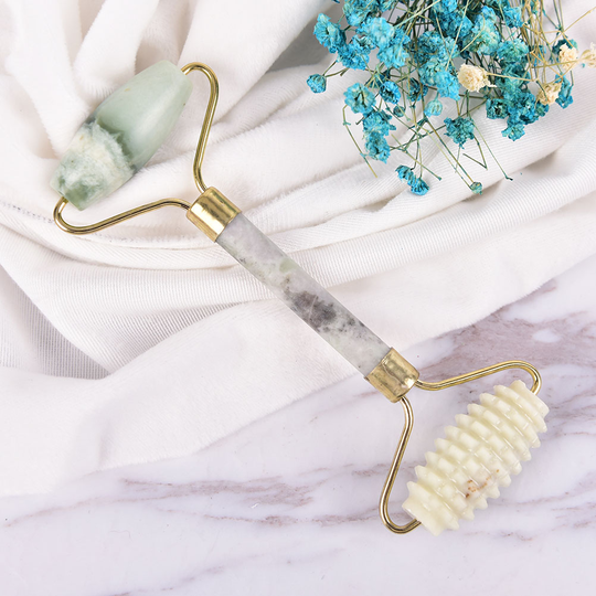 AACAR 1PC Natural Stone Facial Massage Roller Practical Jade Face Anti Wrinkle Body Head Portable Beauty Tools