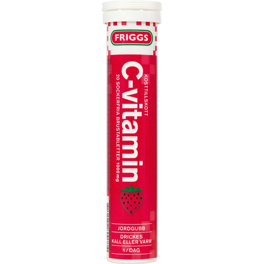 Friggs C-vitamiini 20 poretablettia Mansikka