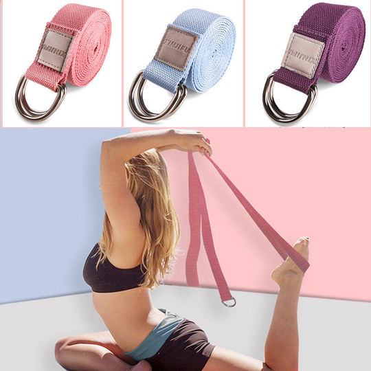 Yoga Stretch Rem D-Ring Inelastic Sport Fitness Arm Ben Ben Midja Träning Yoga rep träningsverktyg