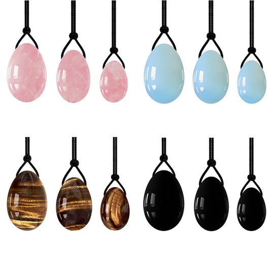100% Rose Quartz Yoni Eggs Set Vaginal Tightening Massage Ball Jade Eggs Kegel Exerciser Massager Vaginal Balls For Ms As A Gift