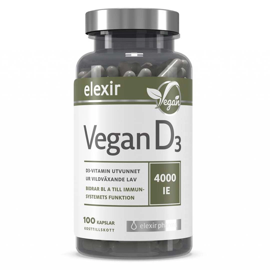 Elexir Pharma D3 Vegan Vitamin 4000ie 100 Caps