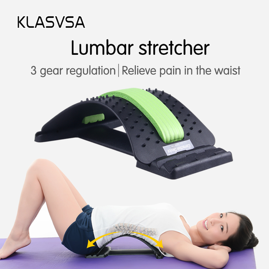 KLASVSA Back Massager Magic Stretcher Equipment Stretcher Relax Mate Lumbar Support Spine Pain Relief Chiropractic
