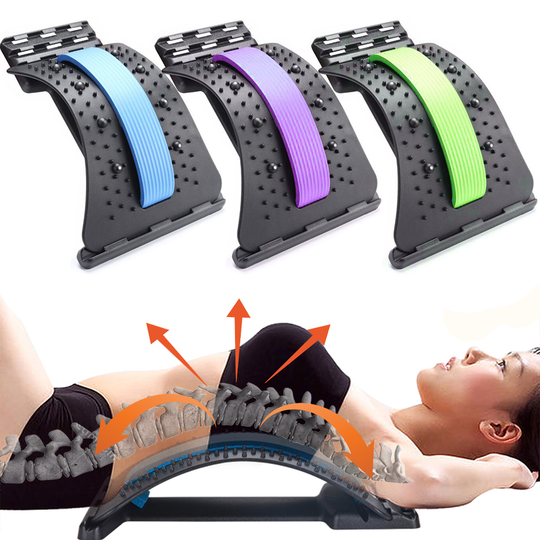 Magnetic Back Stretcher Lumbar Spine Traction Massage Back Pain Support Pressure Therapy Back Massager Full Body Massage