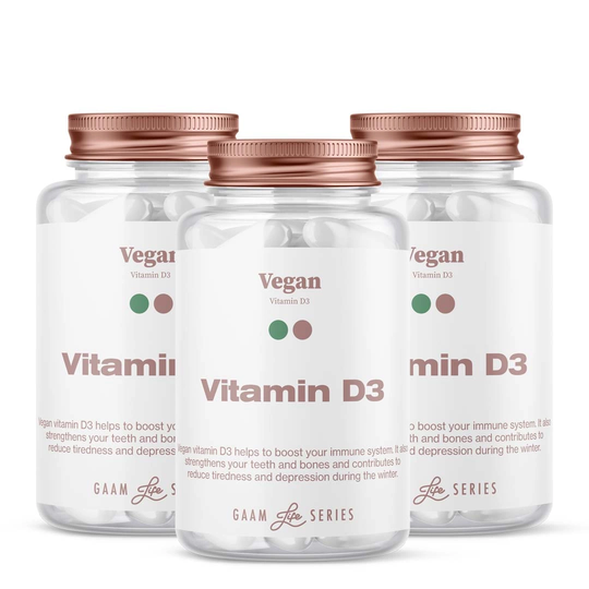 Gaam Life Series Vegan D3 180 Caps