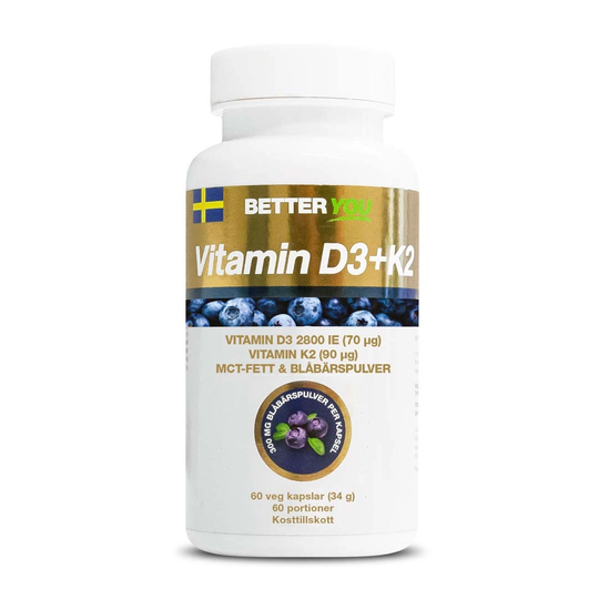 Better You Vitamin D3+k2 60 Caps
