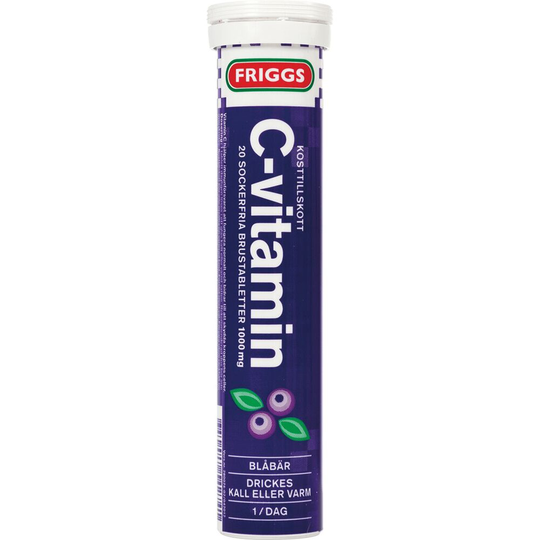 Friggs C-vitamiini 20 poretablettia Mustikka