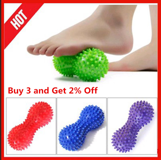 1PC Peanut Shape Massage Yoga Fitness Ball Relieve Stress pelota masaje Foot Spiky Muscle Massager Ball Foot Massage Ball