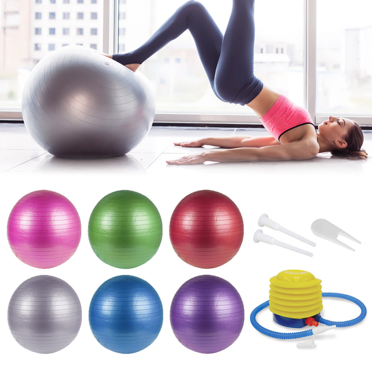 65/75CM Yoga Boll Pilates Fitness Balansboll Gymnastik Leverans Träning Fitness Barnmorska PVC-boll