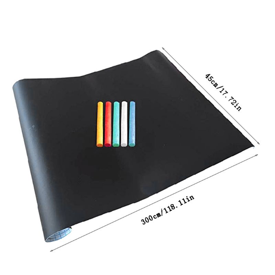 Self Adhesive Blackboard Film Mural Chalk Board Sticker Roll Drawing Decor DIY Q6PA