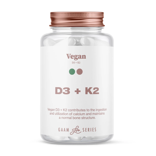 Gaam Life Series Vegan D3 + K2 60 Caps