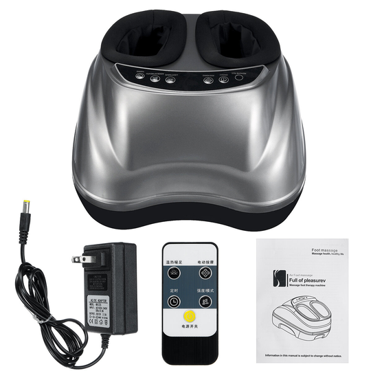 Multifunktionell elektrisk fotmassage Värmeterapi Muskelstimulator Massager med fjärrkontroll