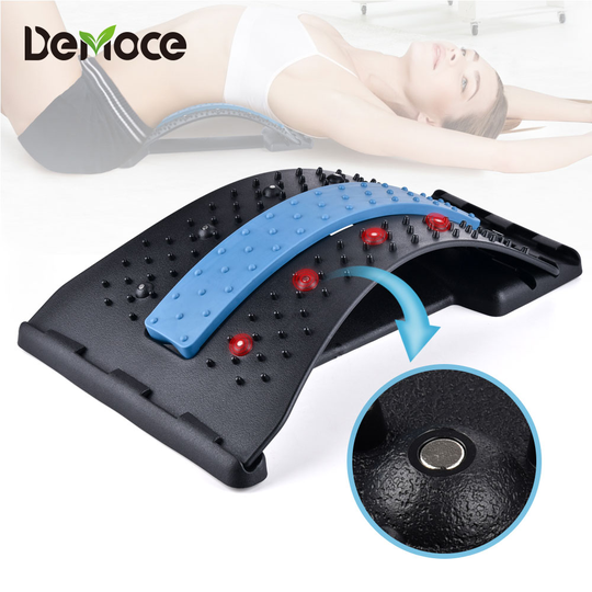Back Stretch Equipment Massager Magnetic Therapy Posture Corrector Stretcher Fitness Lumbar Support Relaxation Spine Pain Relief