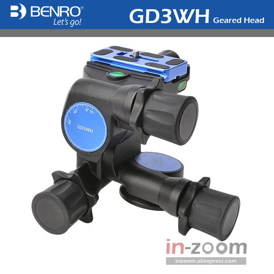 Benro GD3WH three-dimensional gear head PTZ magnesium alloy SLR photography tripod Panoramic photography head
