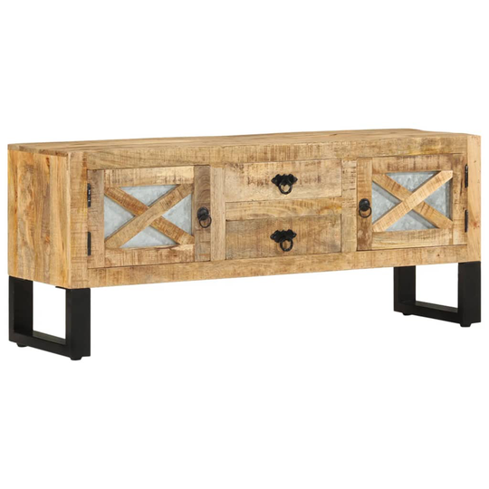 vidaXL TV-taso 110x30x45 cm karkea mangopuu