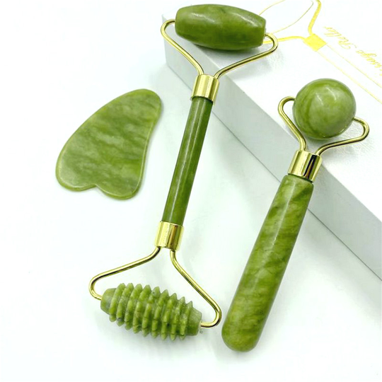 Natural Jade Massage Roller Guasha Board Spa Scraper Stone Face Anti Wrinkle Treatment Body Facial Massager Health Care Tools